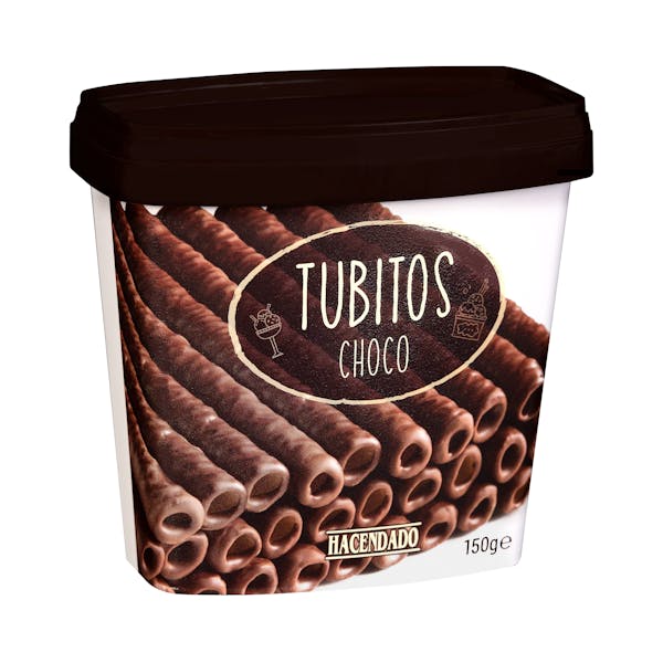 Tubitos bañados chocolate negro Hacendado mercadona