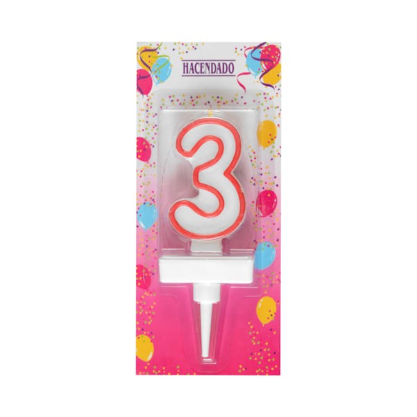 Vela de cumpleaños 3 Hacendado mercadona