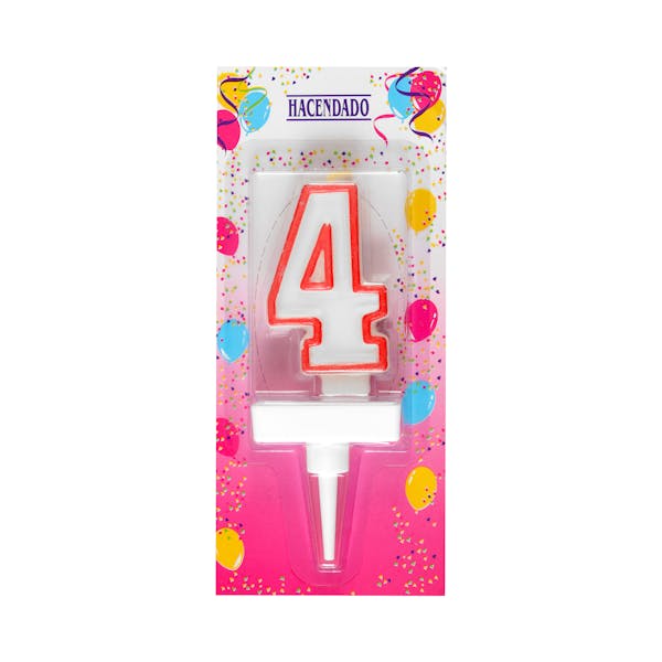 Vela de cumpleaños 4 Hacendado mercadona