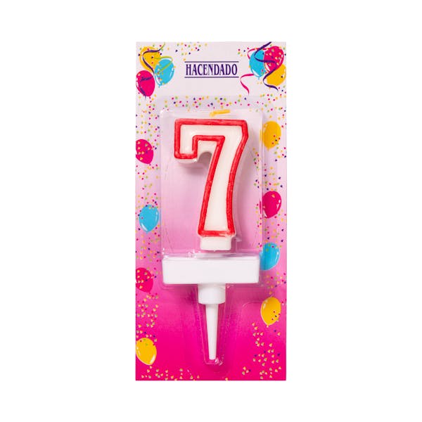 Vela de cumpleaños 7 Hacendado mercadona