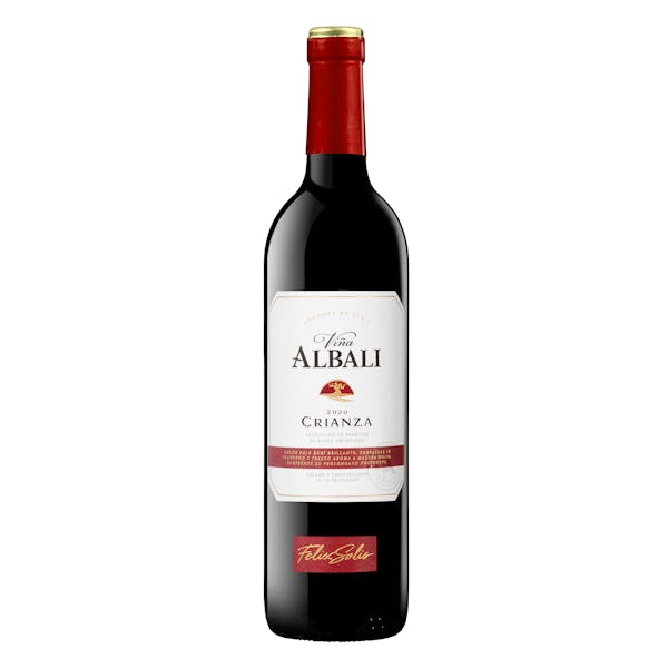 Vino tinto D.O Valdepeñas Viña Albali crianza mercadona