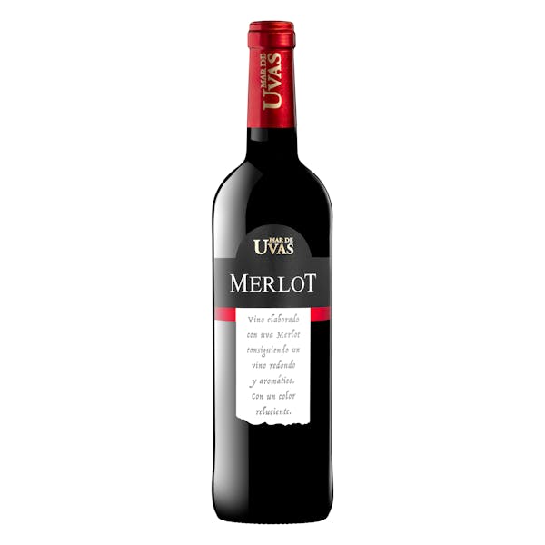 Vino tinto Merlot Mar de Uvas mercadona