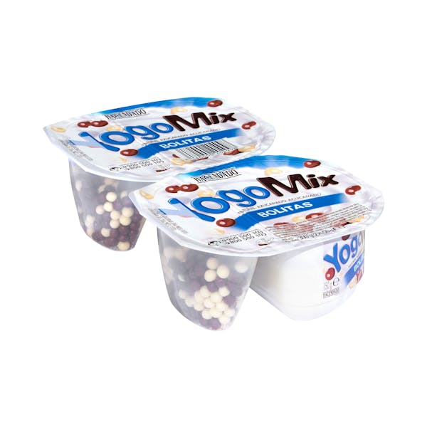 Yogur azucarado YogoMix Bolitas Hacendado con bolitas chocolateadas mercadona