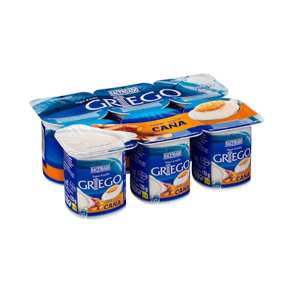 Yogur griego natural Hacendado con azúcar de caña mercadona