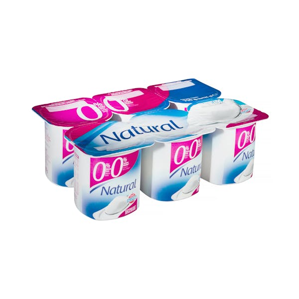Yogur natural Hacendado 0% m.g 0% sin azúcares mercadona