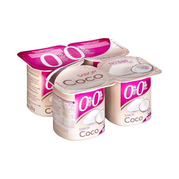 Yogur sabor coco Hacendado 0% m.g 0% sin azúcares añadidos mercadona